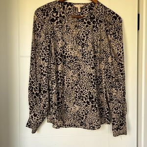 Rebecca Taylor Silk Blouse- Leopard Print